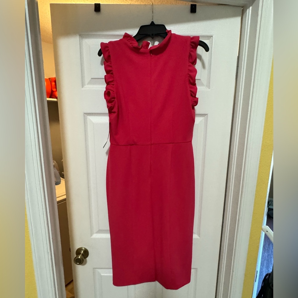Hot pink size 10 short sleeve midriff dress